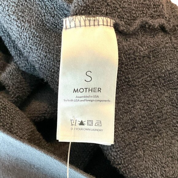 Mother Denim The Push and Shove Sweatshirt Faded Black Padded Shoulders Size S - Picture 8 of 11